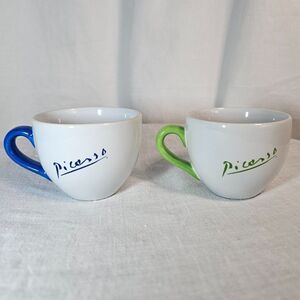 Vintage Pablo Picasso Hands and Flowers 1958 Ceramic Espresso Cup x2 from 1998